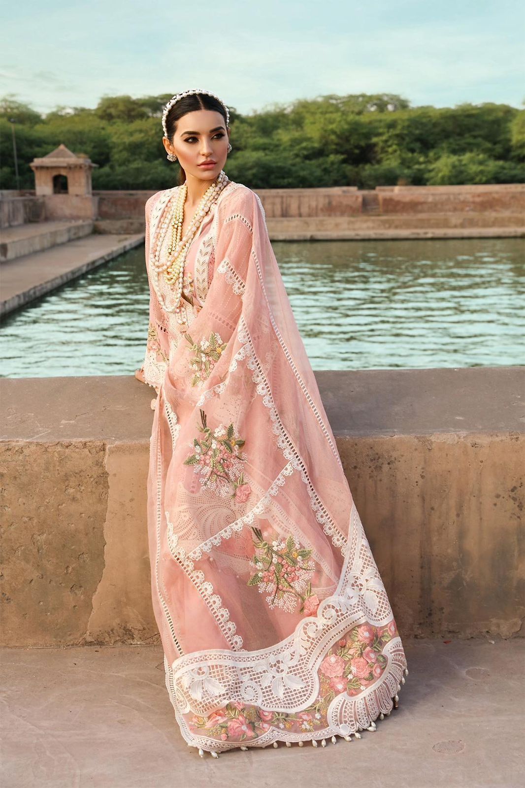 Crimson Luxury Lawn Collection – 3-Piece Unstitched Suit with Stunning Embroidery