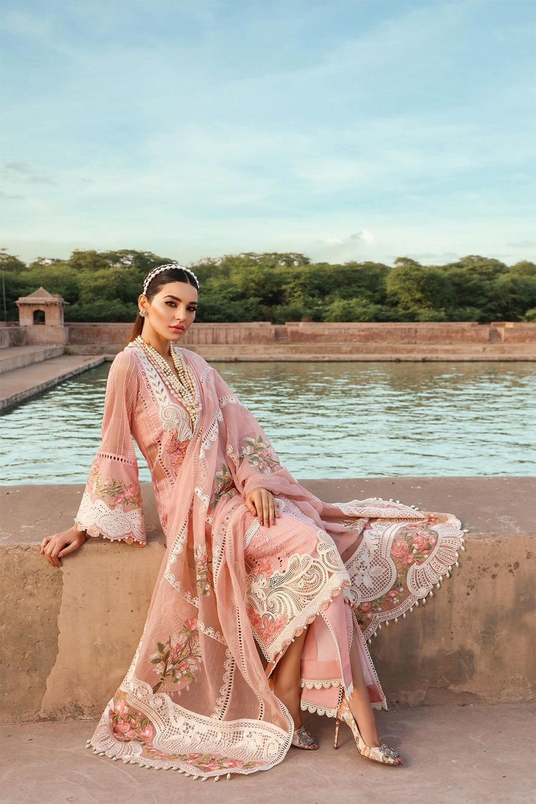 Crimson Luxury Lawn Collection – 3-Piece Unstitched Suit with Stunning Embroidery