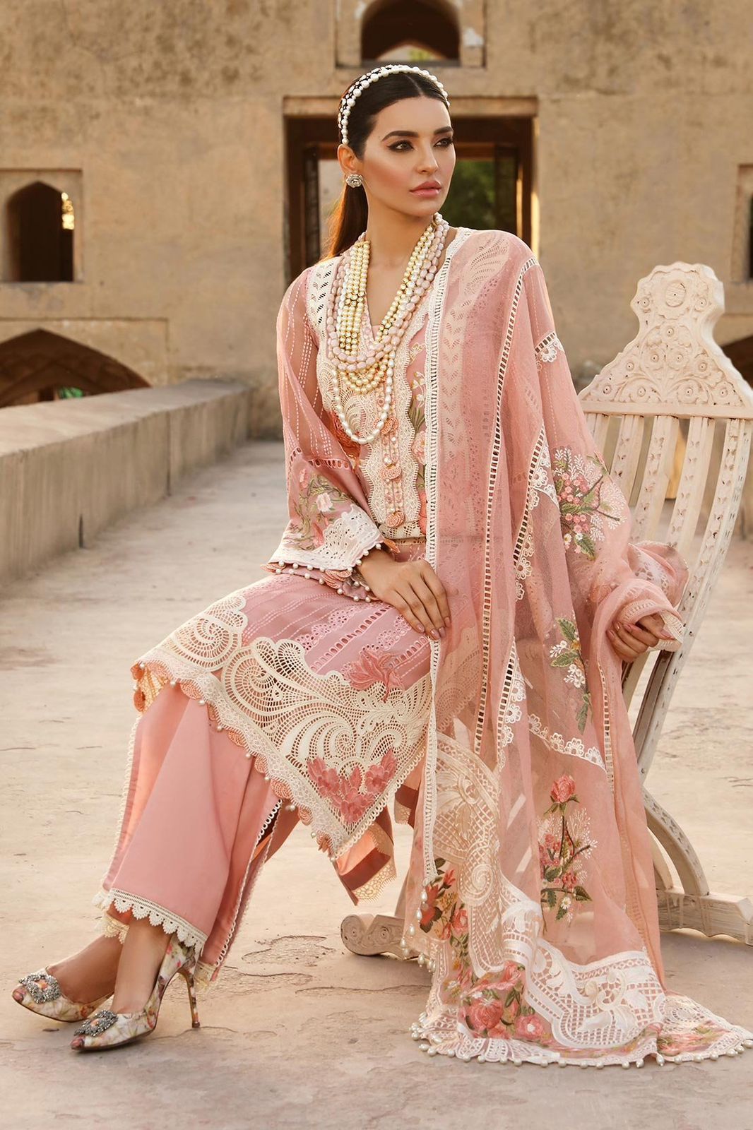 Crimson Luxury Lawn Collection – 3-Piece Unstitched Suit with Stunning Embroidery