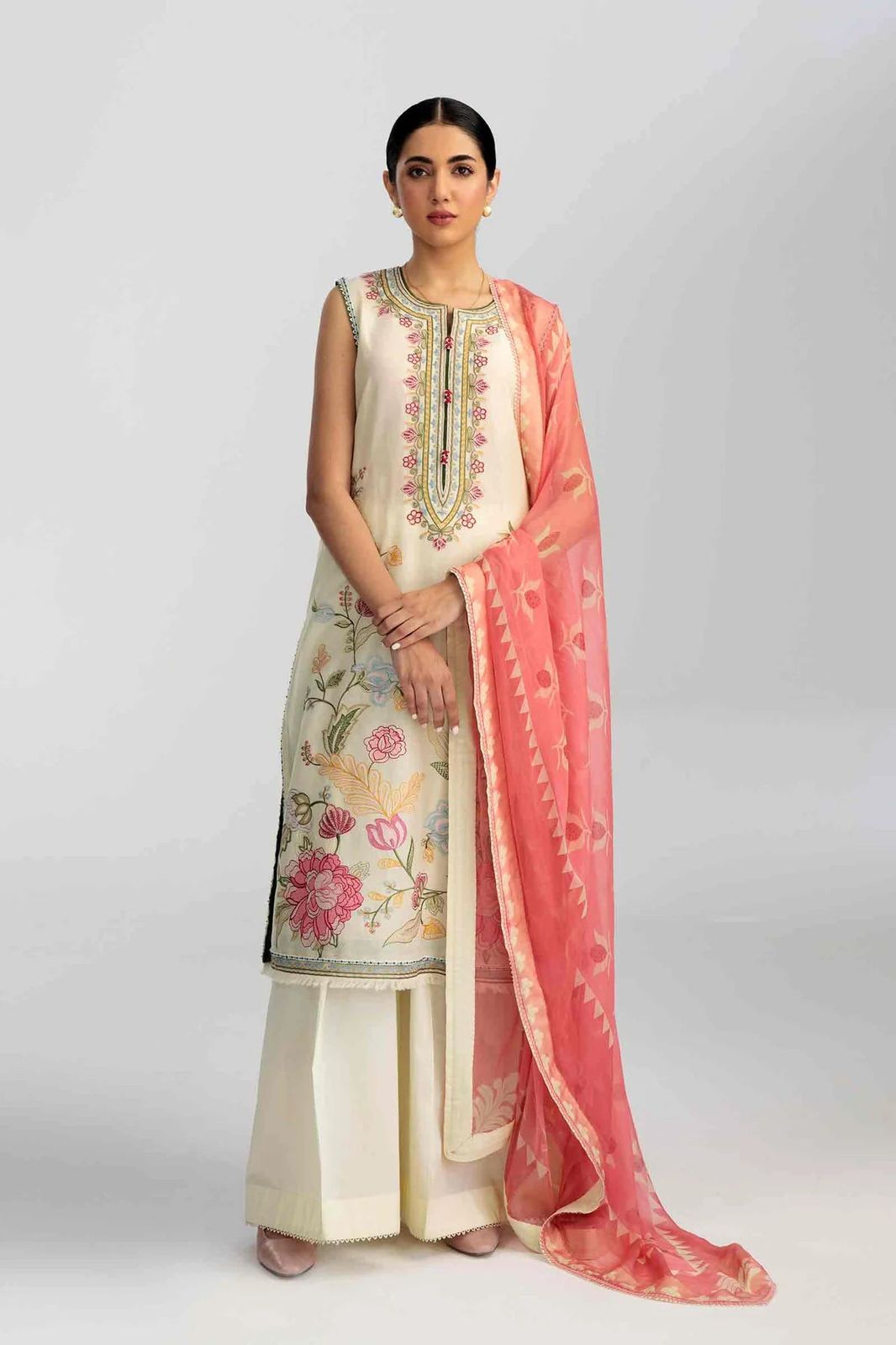 Sobia Nazir 2K25 Lawn Collection β 3 Piece Luxury Embroidered Suit with Chiffon Dupatta