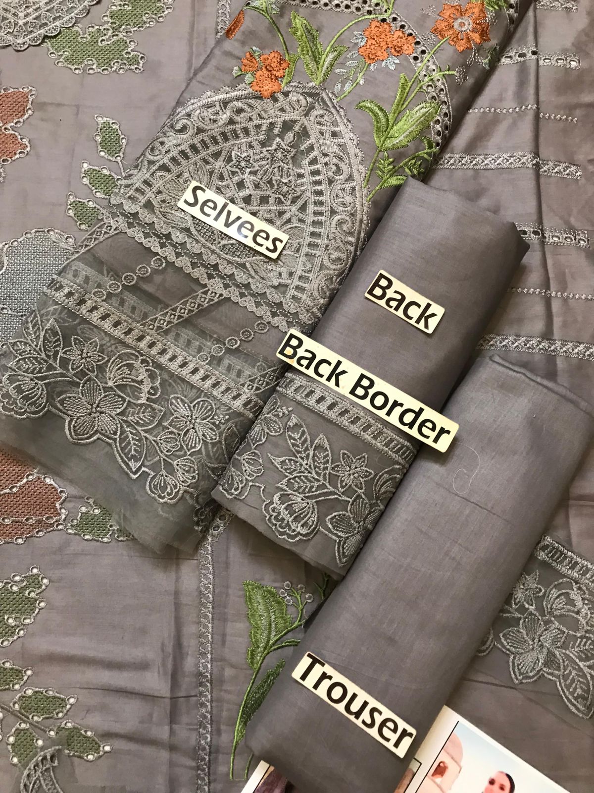 Maria B Luxury Lawn Collection 2025 – Fully Embroidered 3-Piece Suit with Bead Work