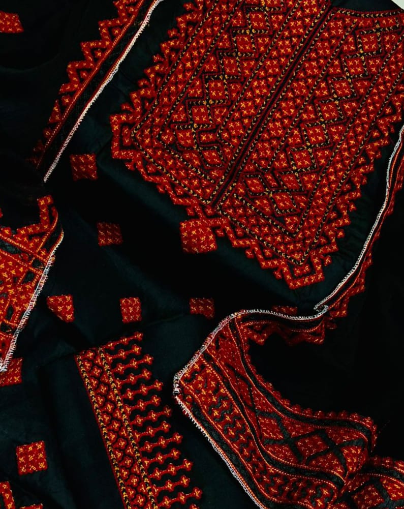 3-Piece Sindhi & Balochi Embroidered Suit