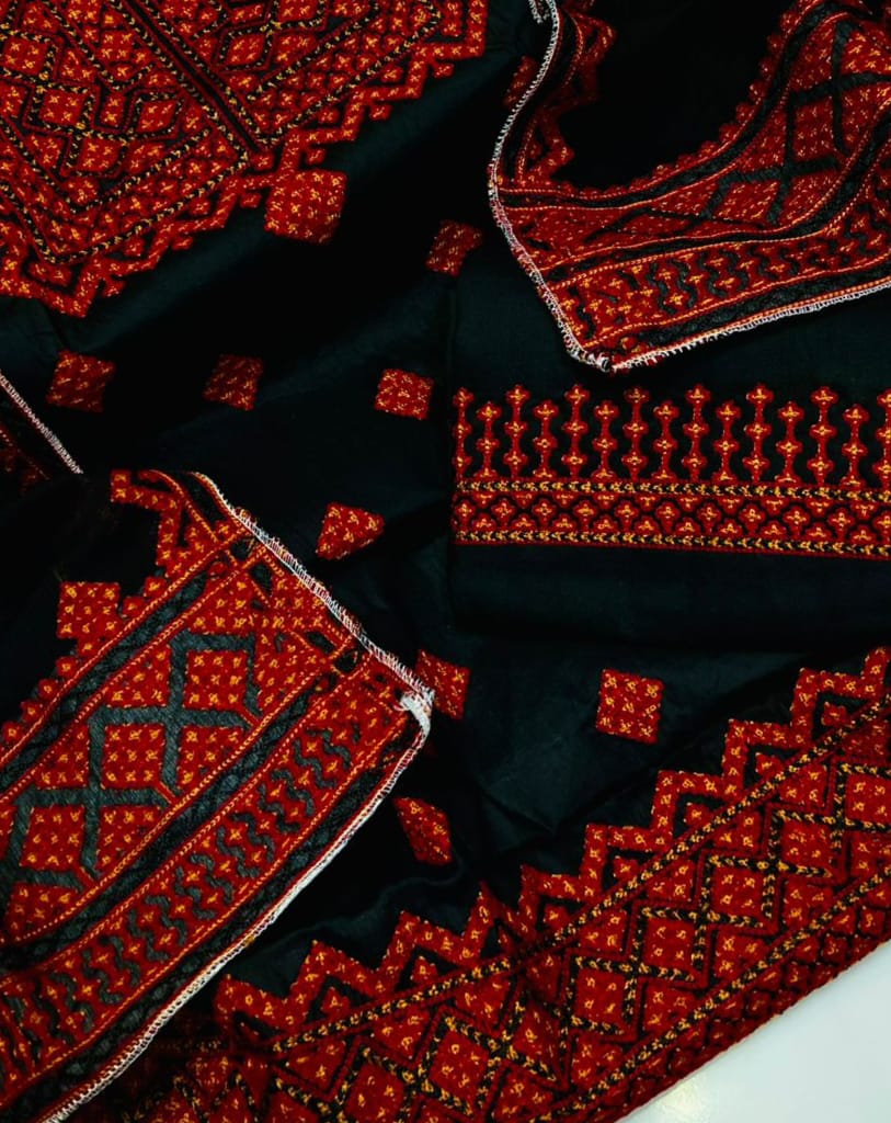 3-Piece Sindhi & Balochi Embroidered Suit
