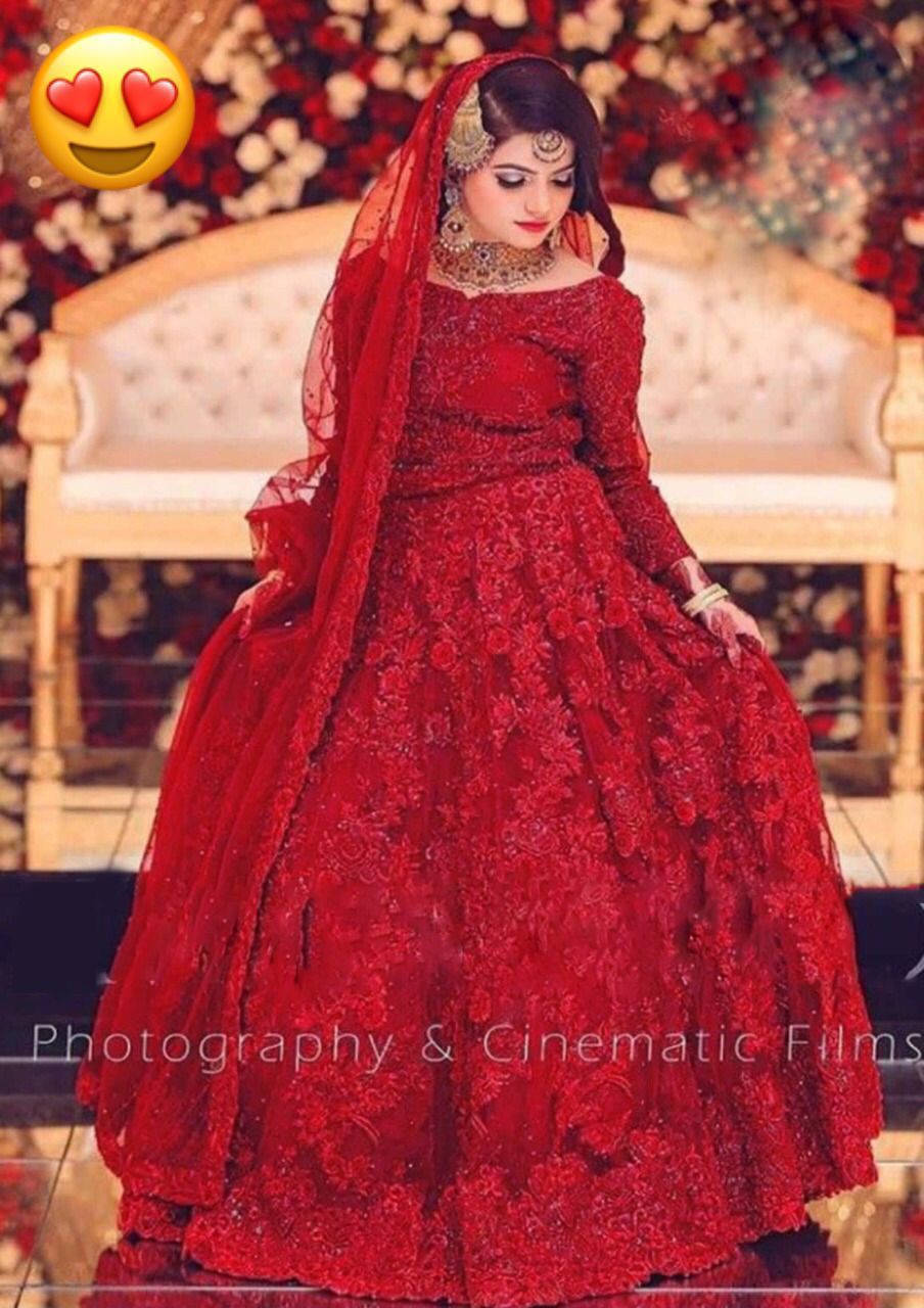 Mariam & Maria Luxury Wedding Dress: Beautiful Embroidery & 3D Floral Design