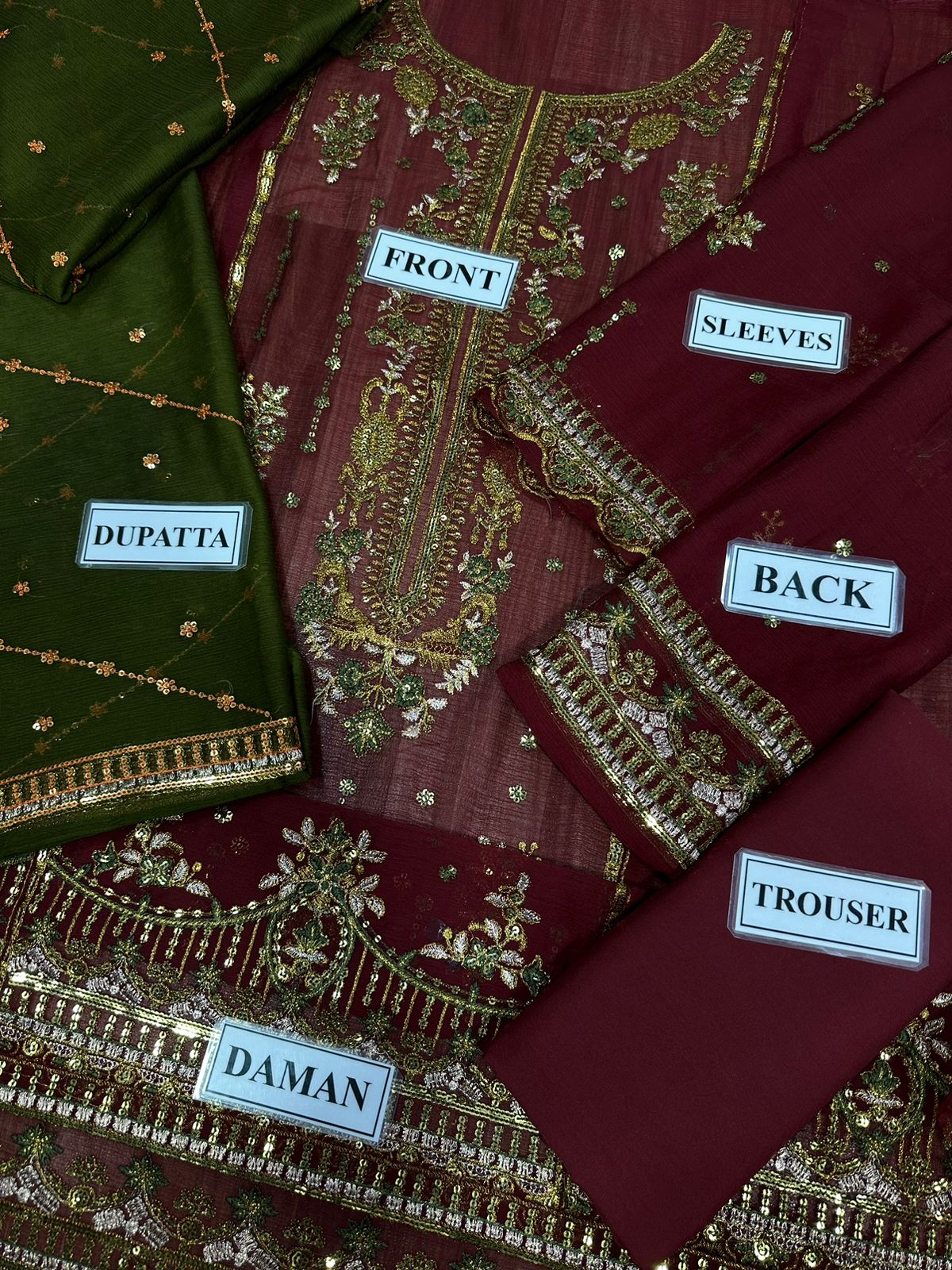 Asim Jofa Unstitch Replica: Elegant Chiffon with Heavy Embroidery and Malai Trouser