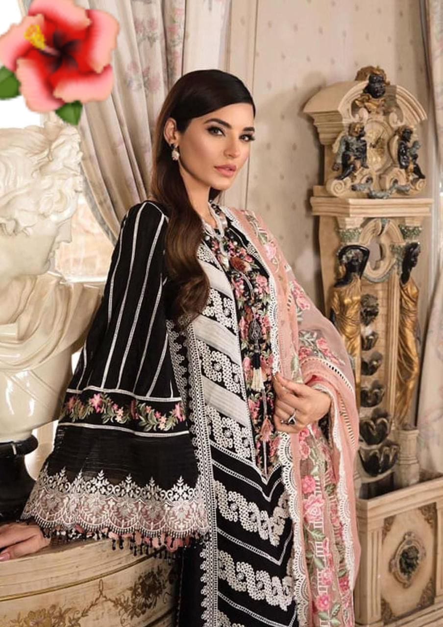 CRIMSON Embroidered Ensemble: Heavy Embroidery with Organza Dupatta