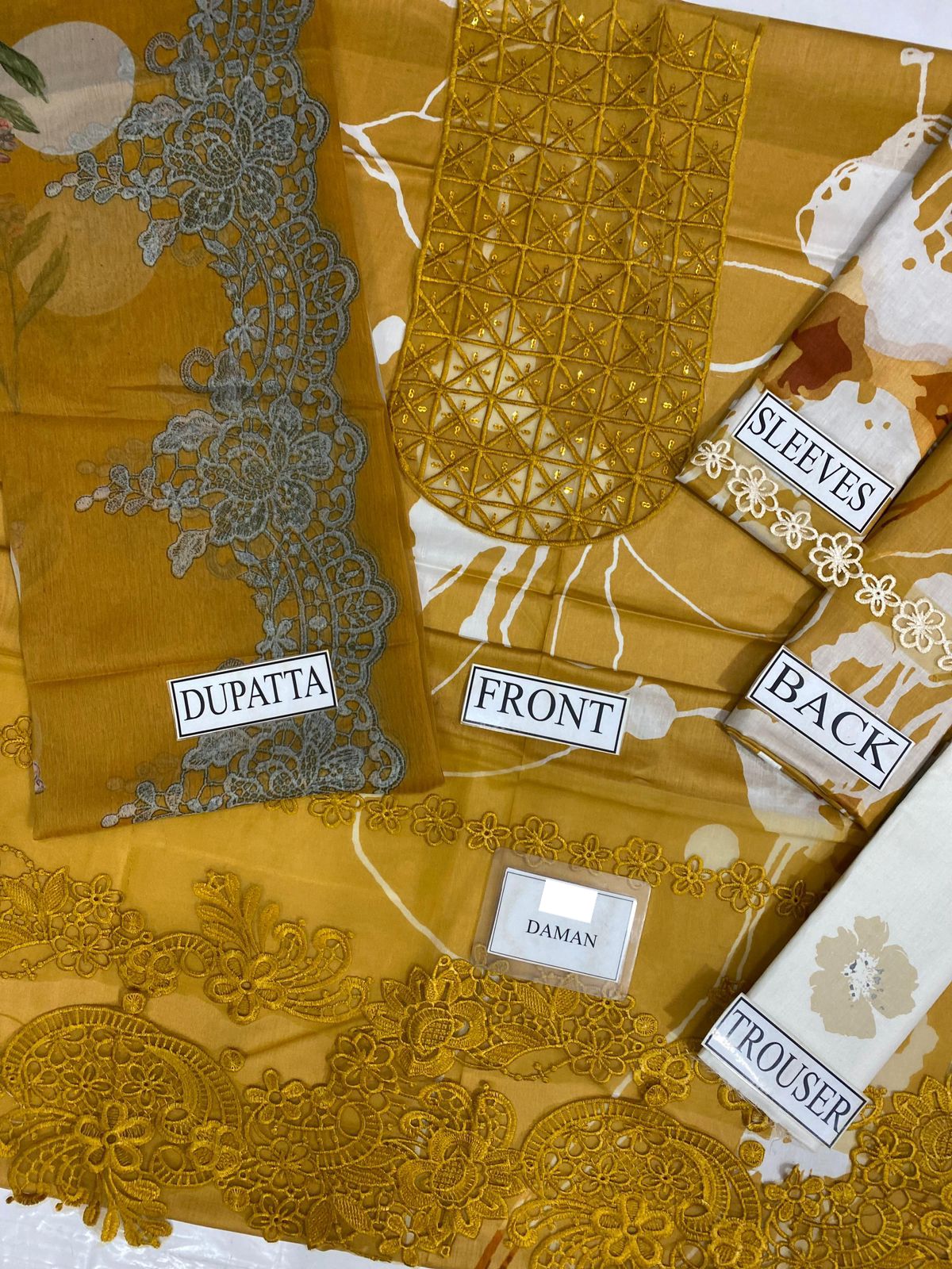 Asifa Nabeel – Designer Lawn Suit with Chiffon Dupatta | Embroidered & Printed 3-Piece