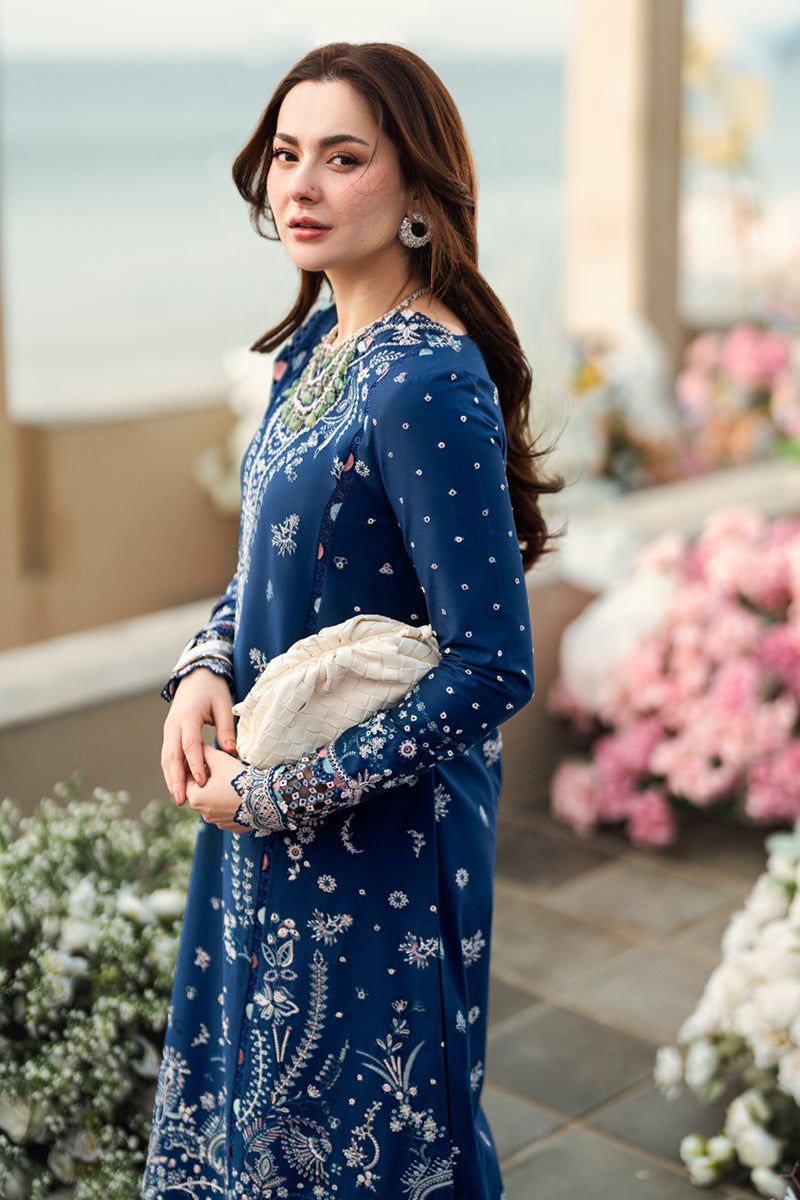 QALAMKAR Lawn Collection Heavy Embroidered Lawn Suit with Organza Dupatta