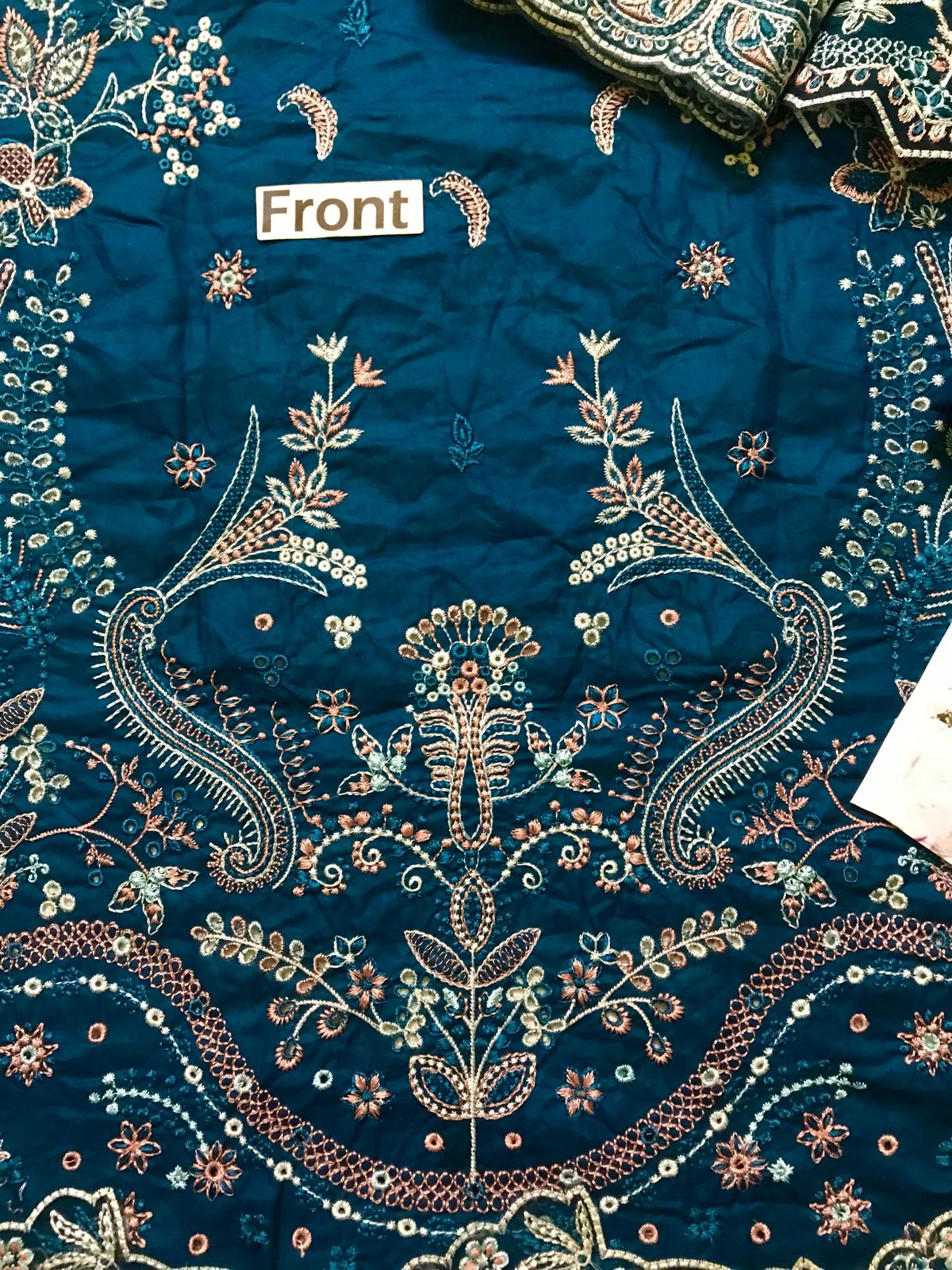 QALAMKAR Lawn Collection Heavy Embroidered Lawn Suit with Organza Dupatta