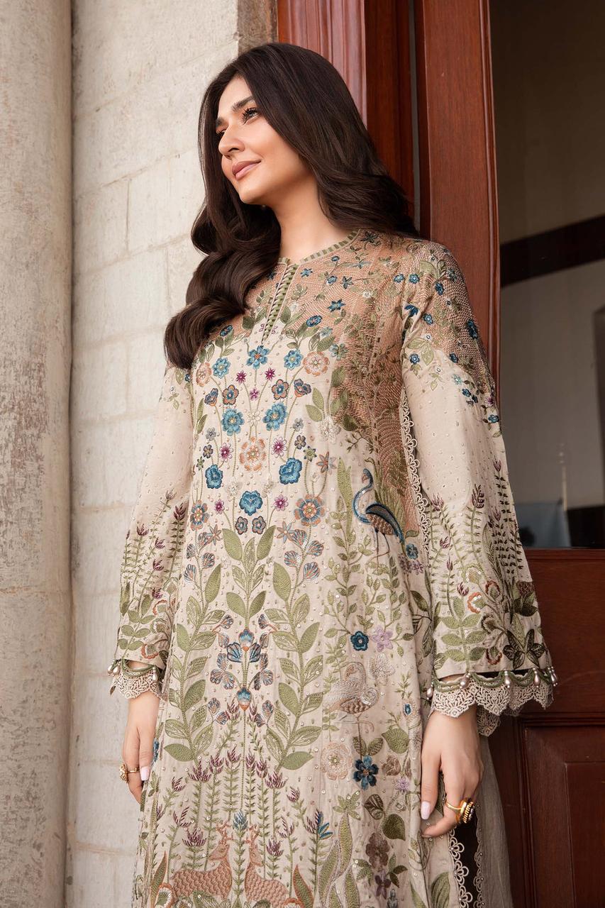 Maria B MPRINT Lawn Collection 2025: Embroidered Lawn Suit with Chiffon Dupatta