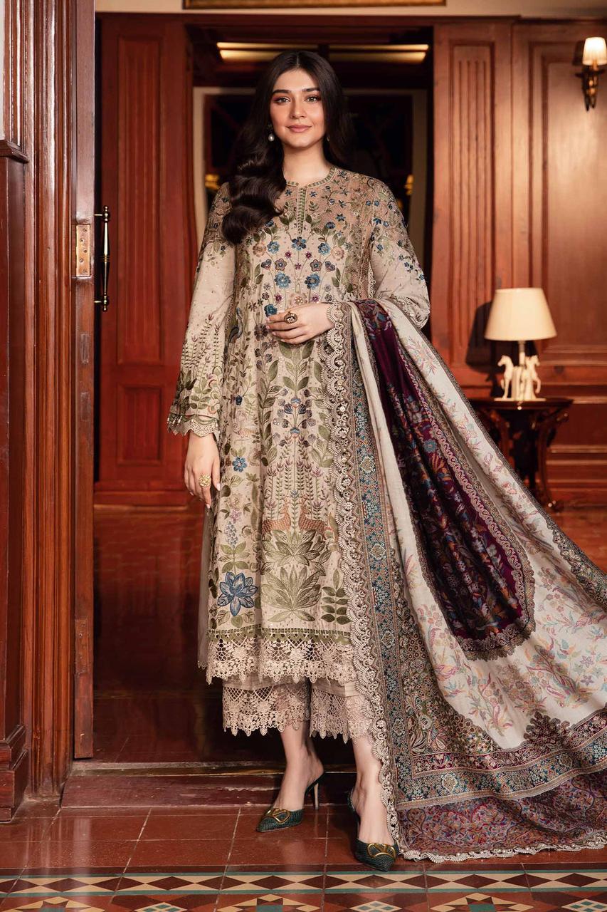 Maria B MPRINT Lawn Collection 2025: Embroidered Lawn Suit with Chiffon Dupatta