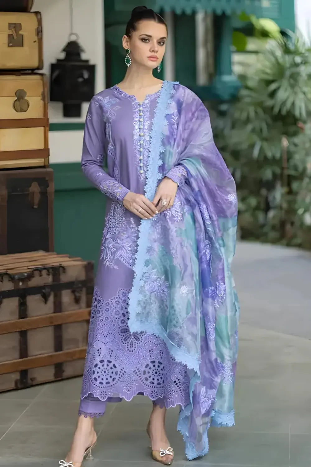 3-Piece unstitched Suit by Mushq Luxury collection