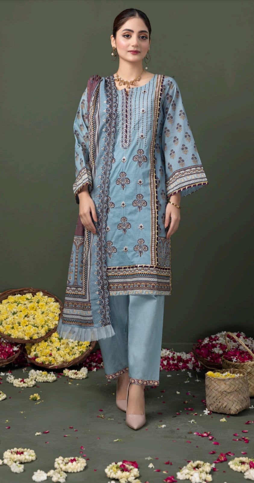 Regalia β 3-Piece Embroidered Lawn Collection | Elegant Summer Wear