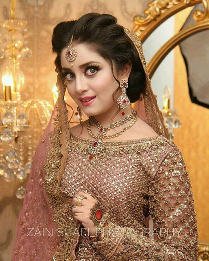 Sobia Nazir Bridal Maxi: Elegant Net Embroidery with Handwork & Appliqué Dupatta
