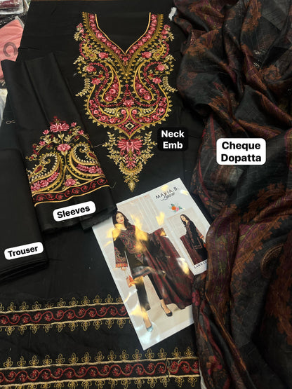 Maria B Luxury Collection Lawn with Printed Diamond Dupatta