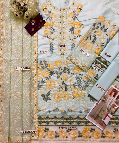 Maryam N Maria – 2K25 Luxury Collection | Premium Embroidered Lawn Suit