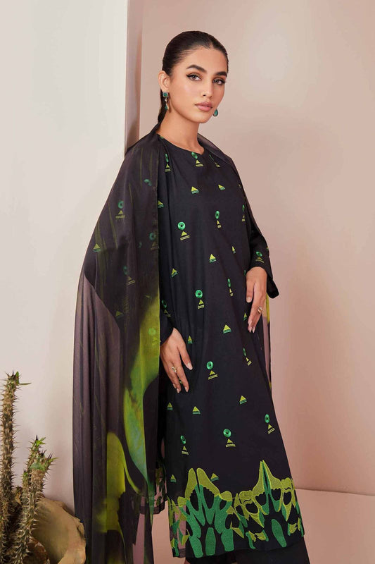 LAWN COTTON Suit With CHIFFON Dupatta