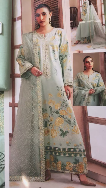 Maryam N Maria – 2K25 Luxury Collection | Premium Embroidered Lawn Suit
